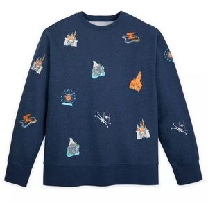 Disneyland Embroidered Icons Sweatshirt Size Large